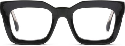 AQWANO Stylish Oversized Reading Glasses for Women Fashion Designer Readers Blue Light Square Computer Glasses