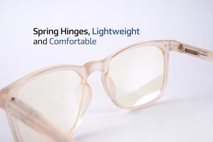 Vyzia Blue Light Blocking Glasses for Women and Men - Anti-Glare Eye Protection Eyewear, Reduces Eyestrain and UV Glare - Lightweight, Stylish, Comfortable for Day and Night Use