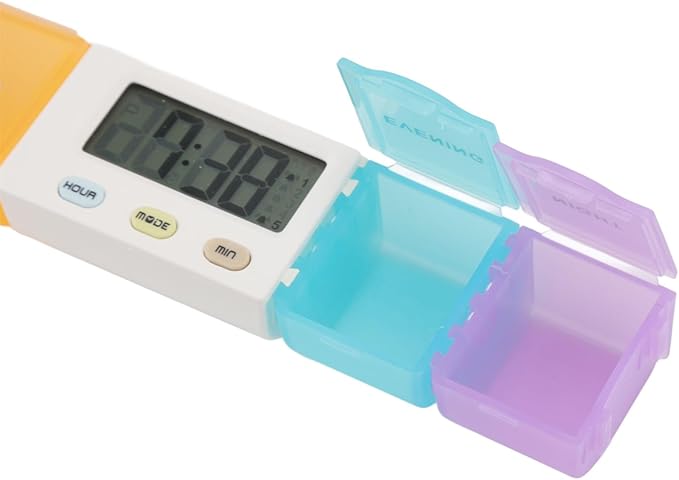 Automatic Pill Dispenser, Medicine Organizer with Timer Reminder Alarm, Portable Large Capacity Pill Organizer for Home, Office (4 Compartment (36x14x15cm/14.2x5.5x5.9in))