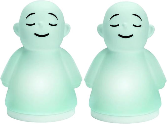 Set of 2 Stress Relief Night Light for Mindfulness - Guided Visual Meditation Tool for Women Men- Relaxing Self Care for Adults Kids