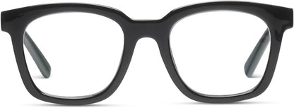 Peepers by PeeperSpecs Women's to The Max Square Blue Light Blocking Reading Glasses, Black, 49 + 2.25