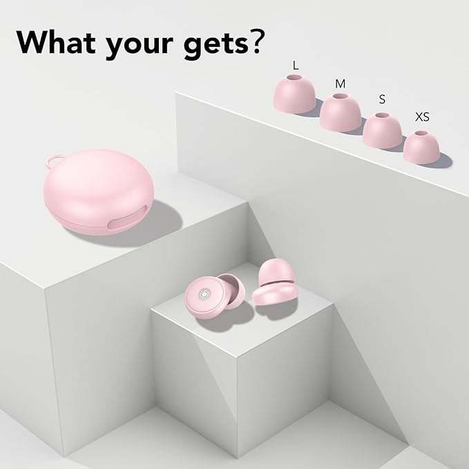 Ear Plugs for Sleeping Noise Cancelling, 45dB Soft Earplugs for Concert, Reusable Ear Plugs for Noise Reduction with Case & 8 Eartips, for Sleeping, Concert, Working, Studying, Traveling (Pink)