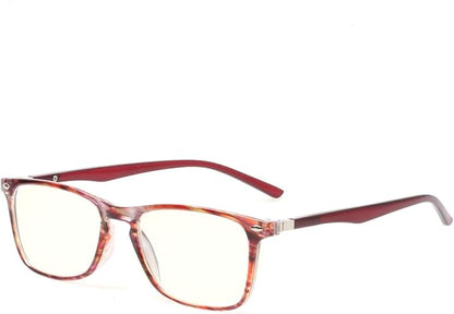 JOSCHOO Computer Reading Glasses Blue Light Blocking Readers Men and Women Glasses of Reading (Red Stripe, 1.25)