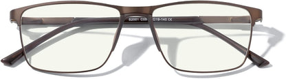 MERRY'S Fashion Blue Light Blocking Glasses - Reading Glasses Metal Frame Spring Hinge Readers for Men Eyeglasses