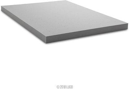 Lucid 4 Inch Bamboo Charcoal Infused Memory Foam Mattress Topper - Twin XL Size – Moisture and Odor Control - Ventilated - Ultra Plush Feel, Pressure-Relief Bed Topper – CertiPur Certified