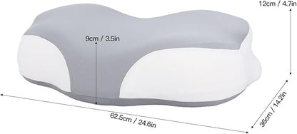 Memory Foam Pillow, 2 Height Adjustable Ergonomic Contour Slow Rebound Adults Cervical Traction Pillow with Breathable Pillowcase for Head Shoulder Back Support