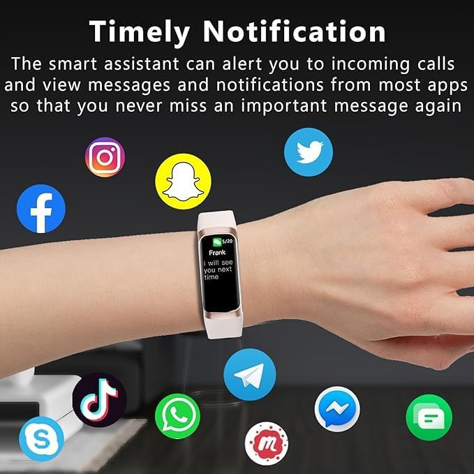 Fitness Tracker with Heart Rate/Blood Oxygen/Sleep Monitor, 20+ Sports Modes Smart Watches for Women/Men, Activity & Step Tracker Smart Watch for Android/iOS Phones