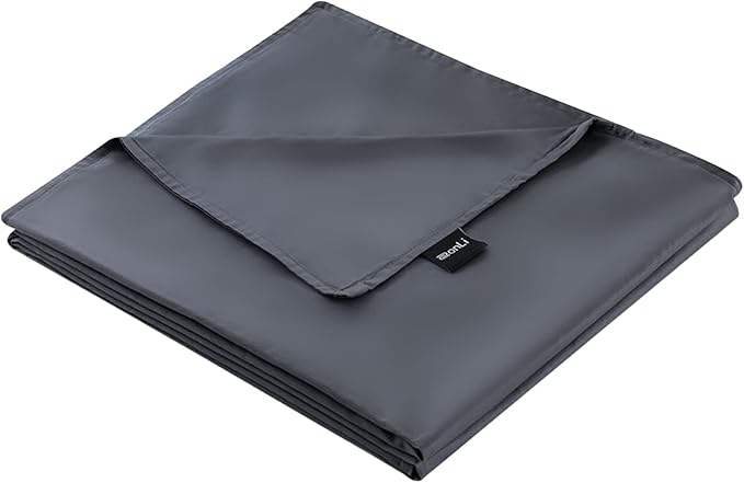 ZonLi 80''x87'' Dark Grey Duvet Cover for Weighted Blanket, King Size Breathable Soft Removable Duvet Cover for All Season