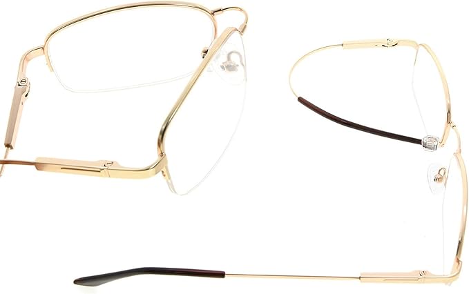 Eyekepper 97% Blue Light Blocking Reading Glasses-Better Sleep Computer Readers-Mens Womens Memory Titanium