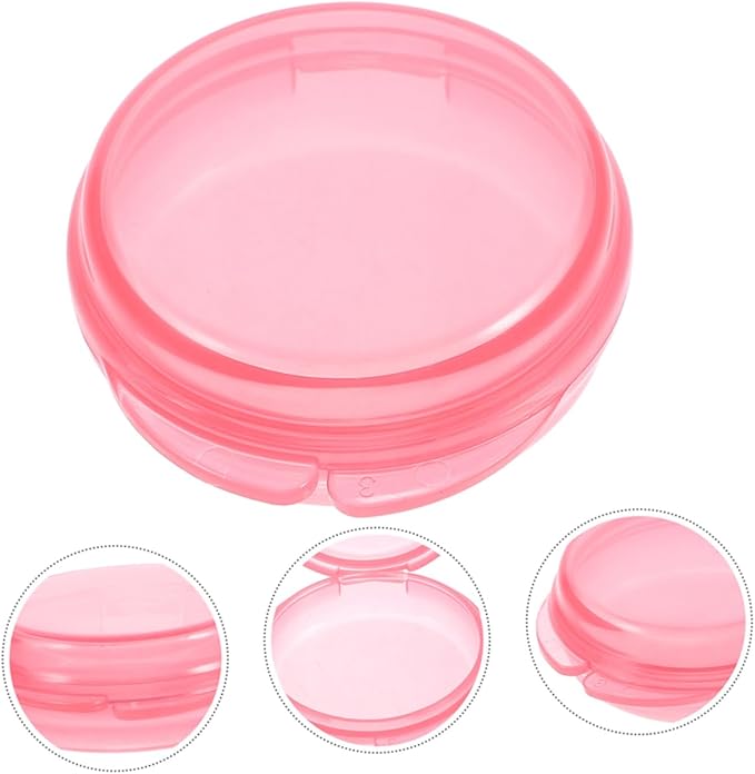 Baluue 3pcs Round Pill Organizer Portable Daily Medicine Dispenser for Travel Sealed Compartments for Vitamins and Medication for Home and Outdoor Use