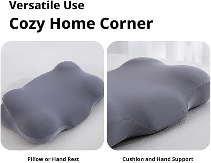 Cloud Pillow - Ergonomic Memory Foam Pillows, for Side, Back, and Stomach Sleepers, Adjustable Memory Foam with Breathable Cover for Optimal Comfort (Light Blue)