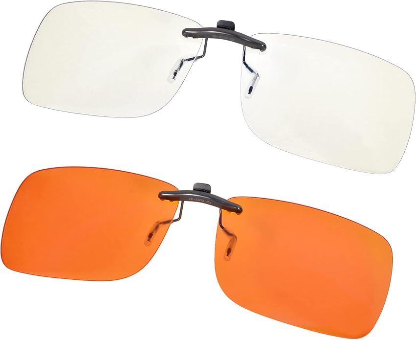PSI Premium Blue Light Blocking Clip On Prescription Glasses, Relief Eye and good for sleep