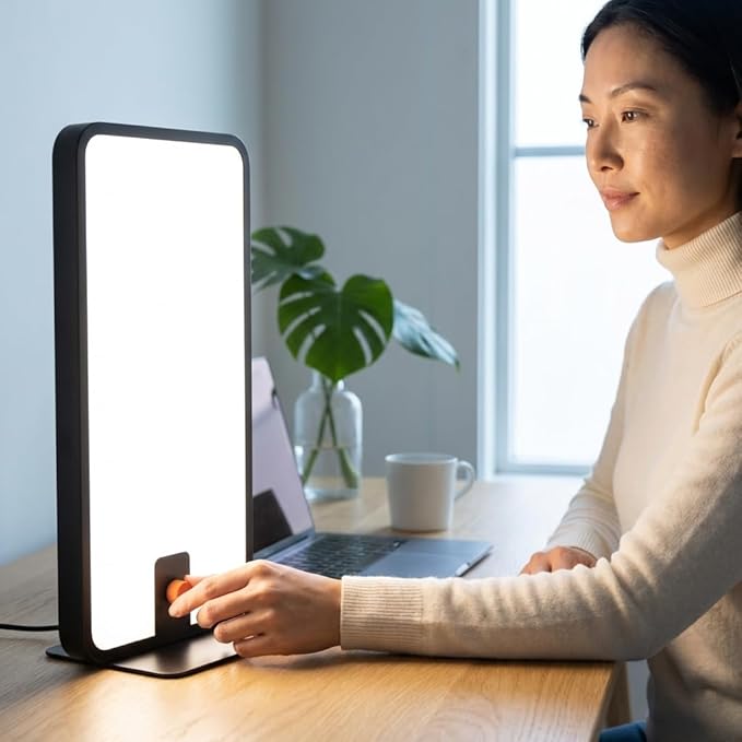 Circadian Optics 10,000 Lux at 15" | Clinical Medical Grade | As Seen On Shark Tank Langham Light Therapy Desk Lamp | 10X Power & Brightness | | Extremely Large 22" X 12" Light Panel (Max)