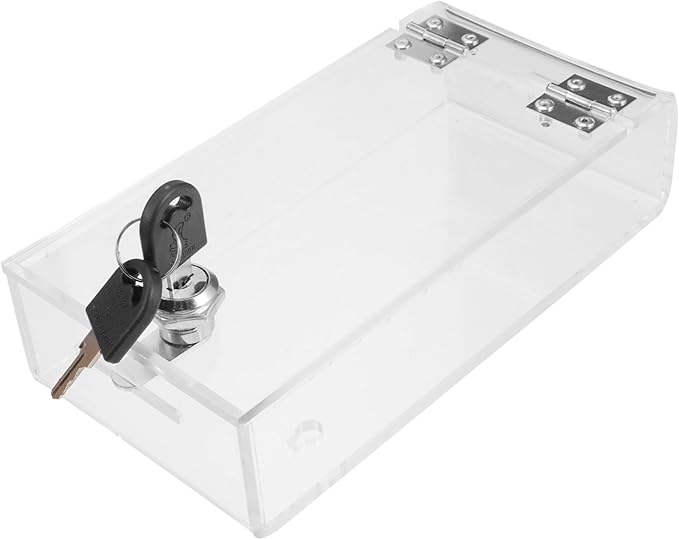 STOBOK Cell Phone Lock Box Mobile Phone Storage Box with 2 Keys Transparent Phone Locker Case Self-Control Smartphone Holder Portable Phone Time Lock Jail Box