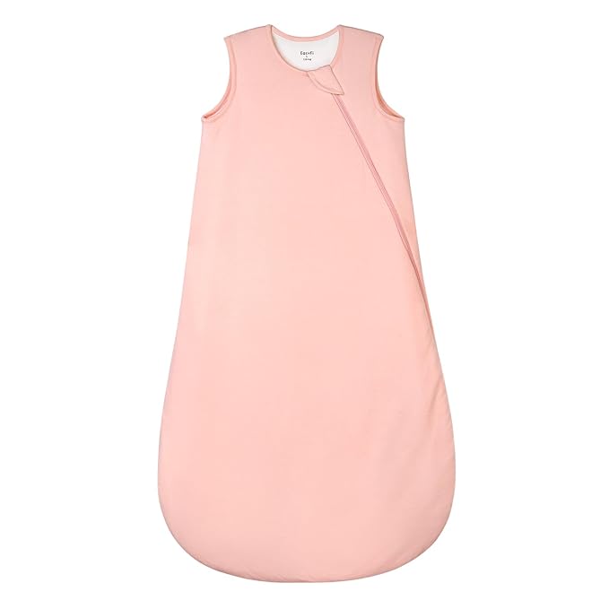 Supersoft Rayon Made from Bamboo Sleep Sack 3-6 Months Newborn Sleep Sack 0-3 Months 1.0 Tog Baby Wearable Blanket with 2-Way Zipper Unisex Sleeping Bag for Babies All-year-around - Pink