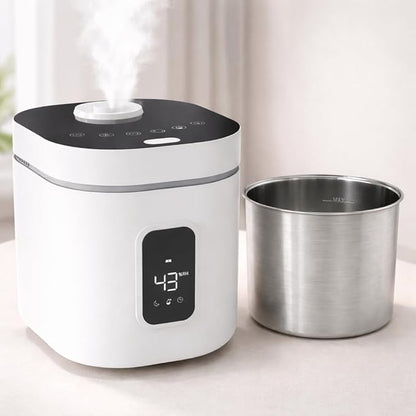 Stainless Steel Humidifier, 3.3L/0.87Gal Warm Mist Steam Humidification Humidifier, Easy to Clean Warm Mist Adjustable Humidity for Bedroom Living Room,1 pack