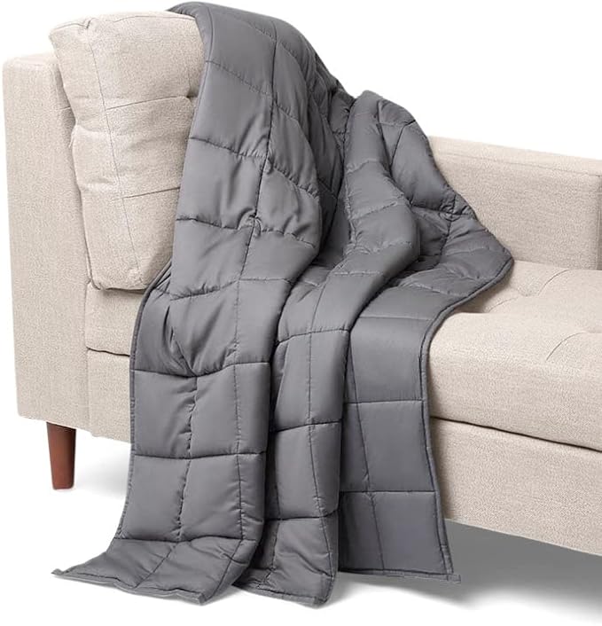 Medline Adult Weighted Blanket and Duvet Cover with Premium Glass Beads, Blanket is 15-lb., 48" x 72", for 140 to 160 lb Adult. 1 ea