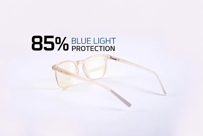 Vyzia Blue Light Blocking Glasses for Women and Men - Anti-Glare Eye Protection Eyewear, Reduces Eyestrain and UV Glare - Lightweight, Stylish, Comfortable for Day and Night Use