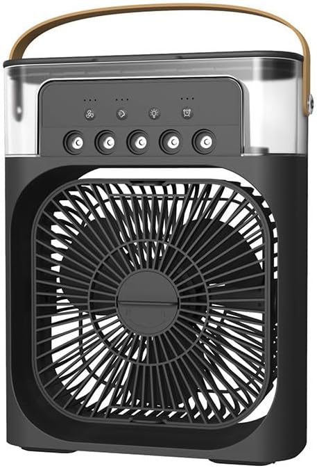 Handheld Misting Fan - Personal Air Cooler, Spray Humidifier, Portable Cooling Fan for Makeup, Summer, Outdoors, Travel, Beach, Use with USB Charger or Power Bank(not included)
