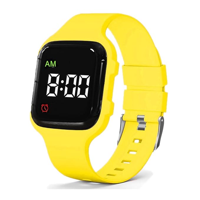 Vibrating Alarm Watch, Potty Training Watch Water Resistant Medical Reminder Wristband with Timer (Yellow)