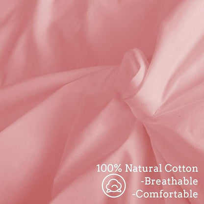 ZonLi Duvet Cover for Weighted Blanket (Light Pink, 48" x 72"), Breathable Soft Duvet Cover Queen Size Removable Cooling Comforter Cover for All Season