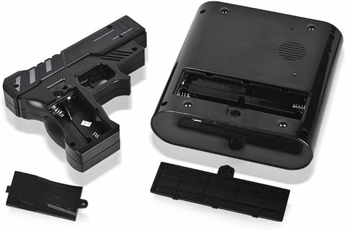 Eyes.sys Target Alarm Clock for Heavy Sleeper, Creative Gun Alarm Clock, Shoot-to-Stop Alarm Clock, Gift for Kids Adults