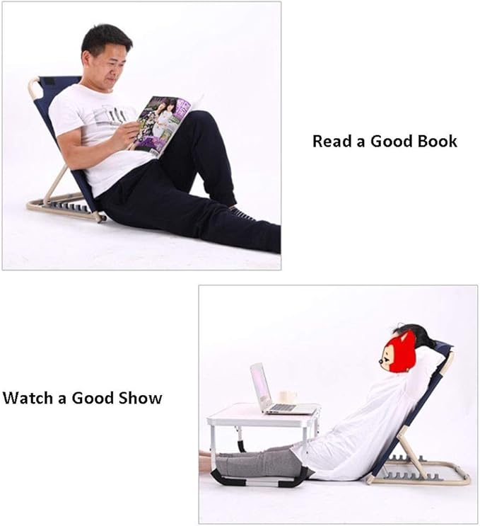 Heavy Duty Healthcare Back Rest Adjustable Fabric Bed Back Rest Bed Support to Eat Read Watch TV and More in Bed, Use on Top of Mattress More Versatile Than Wedge Pillow,Blue