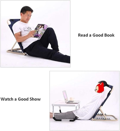 Heavy Duty Healthcare Back Rest Adjustable Fabric Bed Back Rest Bed Support to Eat Read Watch TV and More in Bed, Use on Top of Mattress More Versatile Than Wedge Pillow,Blue