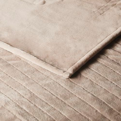 Beautyrest Heated Electric Blanket for Cold Weather, Fast Heating Wi-Fi Heated Blanket, Voice Command Alexa Compatible, Auto Shut Off, Virtually Zero EMF, 20 Heat Setting, UL Certified, Queen Taupe