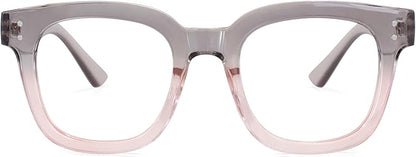 Madison Avenue Oversized Blue Light Blocking Glasses for Women Fashion Blue Light Blockers Anti Eyestrain & UV Protection Computer Eyeglasses (Gradient Purple)
