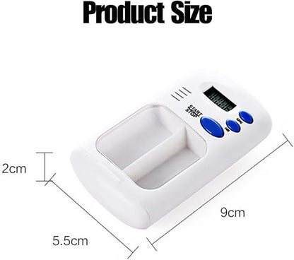 Electronic Timed Pill Dispensers,Digital Pill Organizer,Automatic Daily Pill Box Reminder with Beeping Alarm for Elderly Gift,Portable for Office Travel