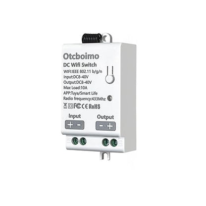 DC 12V 24V WiFi Smart Switch with DC Output, Compatible with Alexa & Google Home,Smart Life App,for LED Light, Motor, Fan, Lock – DC Input & Output