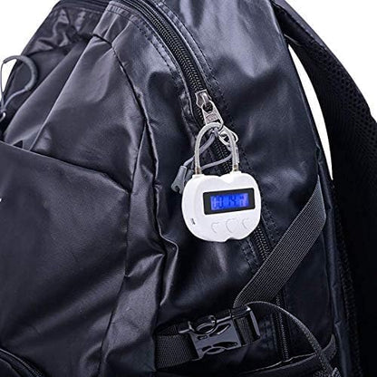 Timer Padlock Timer Lock 99 Hours Electronic Timer USB Rechargeable Electronic Temporary Timer Lock with LCD Display (Black)
