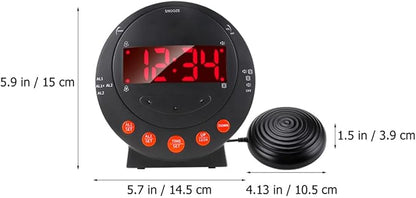 Homoyoyo Vibrating Alarm Clock for Heavy Sleepers and Deaf-Mute with Loud Bed Shaker Digital Dual Alarm Clock for Hearing Impaired 3pcs Set (no Batteries Included)