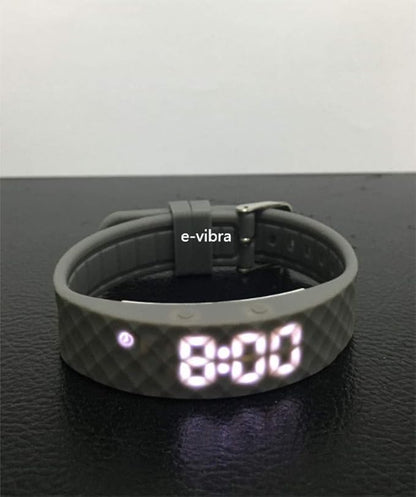 Potty Training Watch - Rechargeable Silent Vibrating Wristband - Medical Reminder Watch - with Timer and 15 Daily Alarms (Grey)