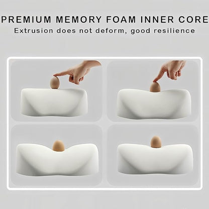 Car Headrest Neck Pillow Support Memory Foam Ergonomic Design Accessory for Driving Seat Fatigue Relief Compatible with Model S X 3 Y & Cybertruck - 2 Pieces