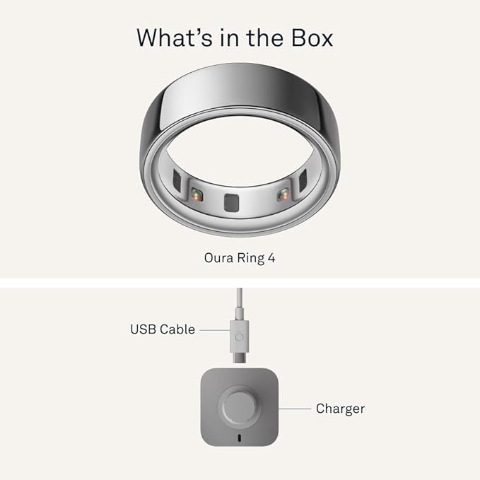 Oura Ring 4 - Silver - Size 11 - Size Before You Buy