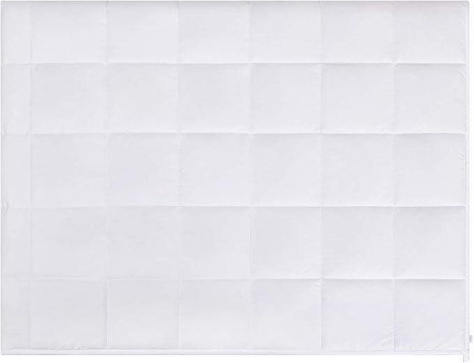 TONGDADA California King Size Weighted Blanket | 90''x108'',20lbs | Perfect for Couples | Premium Cotton Material with Glass Beads | White