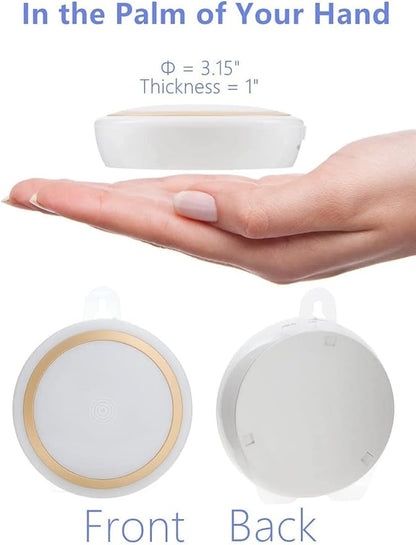 Rechargeable Touch Light with Timer, Dimmable Kids Baby Nursery Night Light Lamp, Stick-on Anywhere LED Push Tap Light for Closet Cabinet, Brightness Memory, Warm White Light