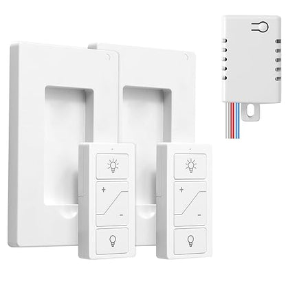 Wireless Dimmer Switch, 2 Units Remote and 1 Controller (BY06+DK01/DK03)