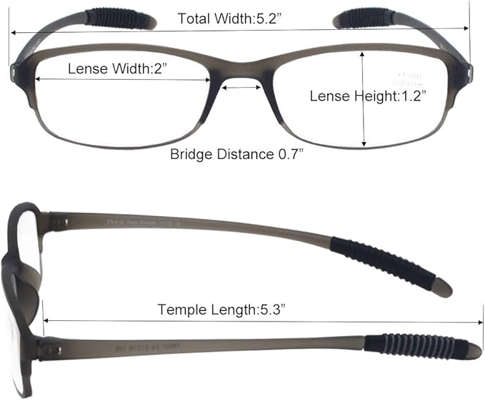 Glare Reduction Computer Blue Light Blocking Reading Glasses(Flexible and Lightweight) Plastic Readers 1.50