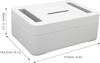 Metal Timed Lock Box, Time Lock Box with LED Display, Child Lock, Self Control Timer Locker for Phones, Snacks, Other Unwanted Temptations, Up to 365 Days (S) 40cm / 15.7in