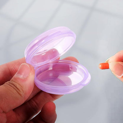 NOLITOY 3pcs Daily Pill Organizer Portable Travel Medication Container Small Vitamin Holder for Travel Office and Outdoor Use Sealed Design for Freshness