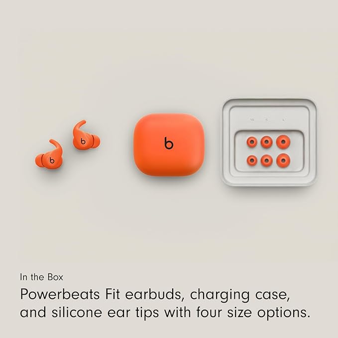 Beats Powerbeats Fit - Wireless Noise Cancelling Workout Earbuds with Secure-Fit Wingtips, Up to 30-Hour Battery Life, Sweat & Water Resistant, Apple & Android Compatible - Gravel Gray