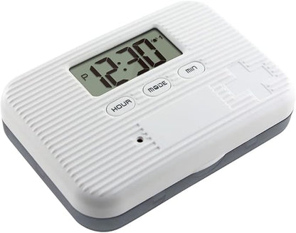 Automatic Pill Dispenser, Electronic Pill Boxes, Easy-Read LCD Display, 6 Compartments Digital Pill Reminder, Outdoor Portable Mini Pill Box with Alarm