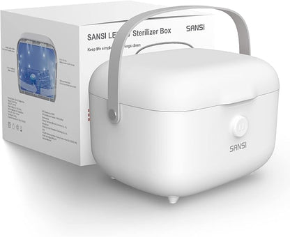 SANSI UV Light Sanitizer Box with 360° UVC Chips, Sanitizes in 5 Minutes 5.1L Large Capacity Sanitizer for Baby & The Whole Family (10W)