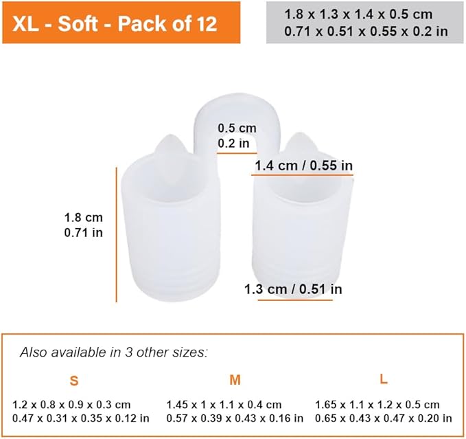 Nose Vent Sinus Relief Dilator (Pack of 12 XL Size) Soft Vents - A Simple Solution for Nasal Snorers - Reusable Snoring Device to enjoy a peaceful night's sleep - by Mobi Lock