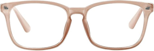 TIJN Blue Light Blocking Glasses for Women Men Clear Frame Square Nerd Eyeglasses Anti Blue Ray Computer Screen Glasses