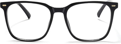 Oversized Square Blue Light Blocking Glasses for Women Men, Anti-Fatigue Computer Monitor Glasses Reduce Eye Strain