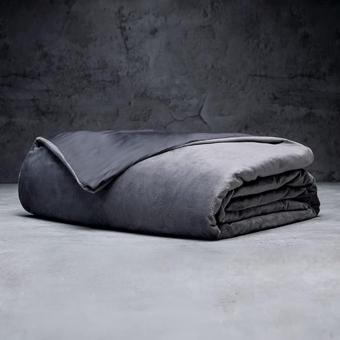LUXOME Luxury Adult Weighted Blanket | Includes Removable Cool & Cozy Cover | 18 lbs | Queen Size | 60"x80" | The Best Weighted Blanket